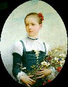 Lefebvre, Jules Joseph Portrait of Edna Barger of Connecticut oil painting artist